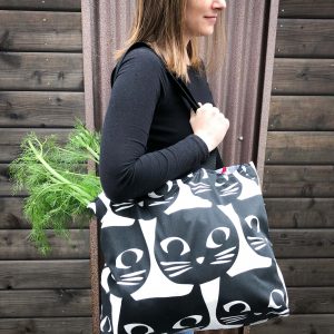 Pussycat Tote Bag with Wonder Woman Cotton Lining