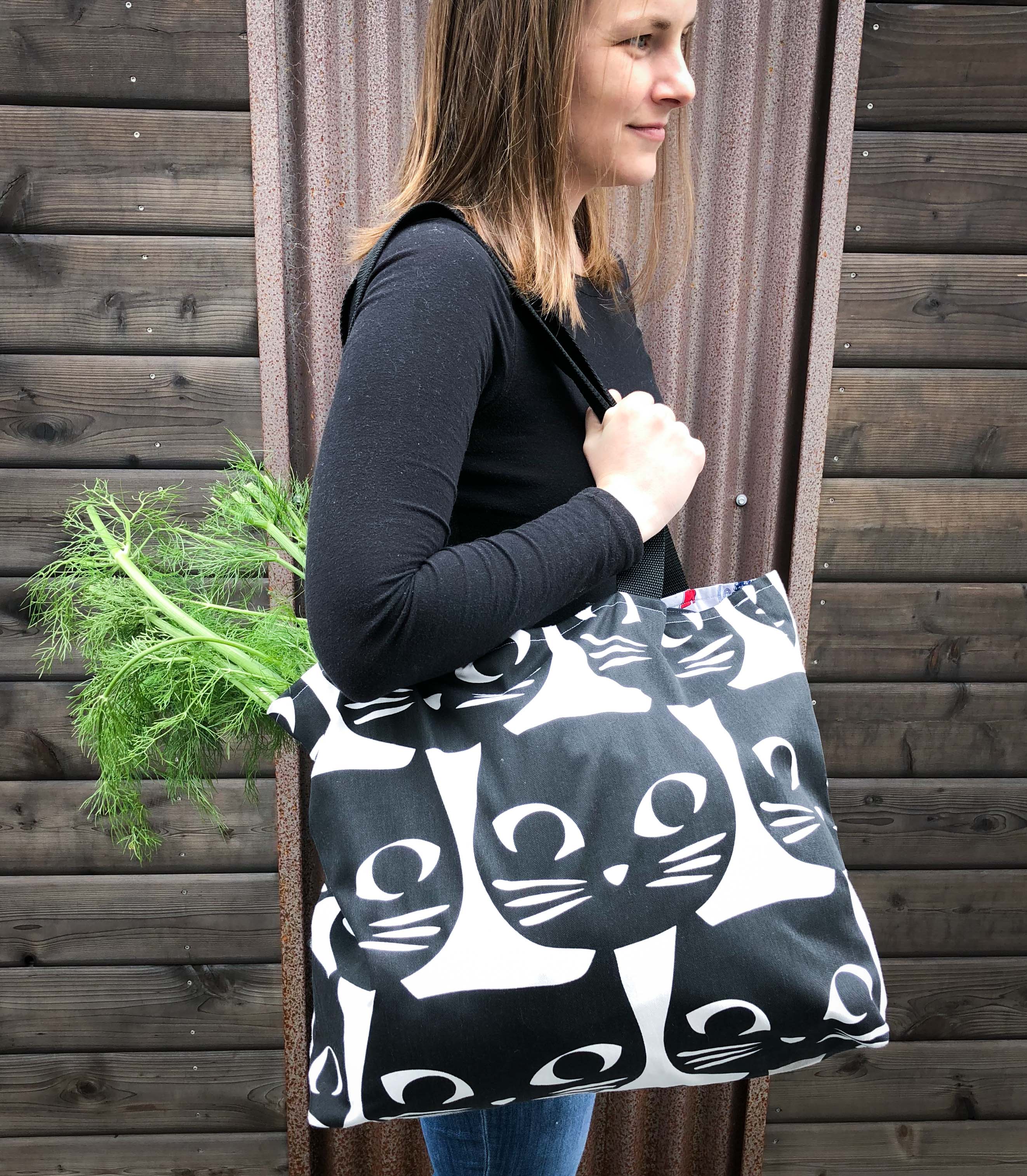 Pussycat Tote Bag with Wonder Woman Cotton Lining - WeDNA WeDoNotAgree