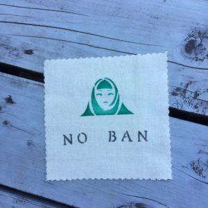 No Muslim Ban patch, canvas patch for your backpack or jacket.