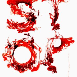 “Stop” (in blood) – anti-gun violence protest poster, 7”x11” laminated