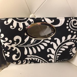 Black and white clutch purse