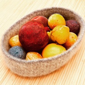 Felted fruit basket
